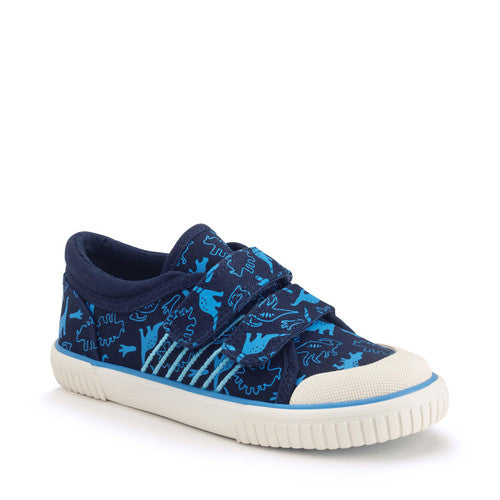 Raptor Navy dino canvas