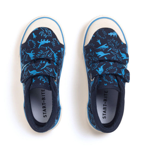 Raptor Navy dino canvas