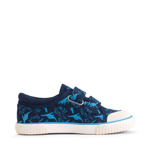 Raptor Navy dino canvas