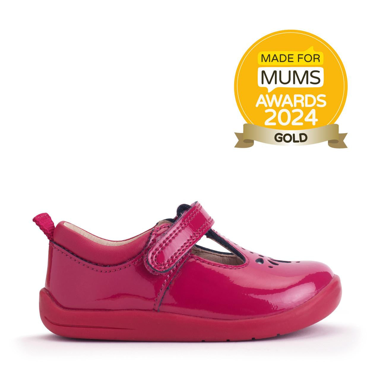 Puzzle cherry red patent